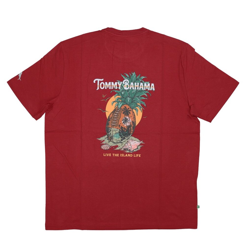 Tommy Bahama Pineapple Paradise Football Short Sleeve Crew Neck Mens T-Shirt NWT - Picture 3 of 3